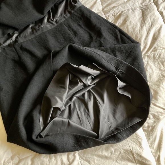 NWT Lafayette 148 NY 14W 100% Wool A-Line Sheath Midi 3/4 Sleeve Dress Black - Picture 4 of 16